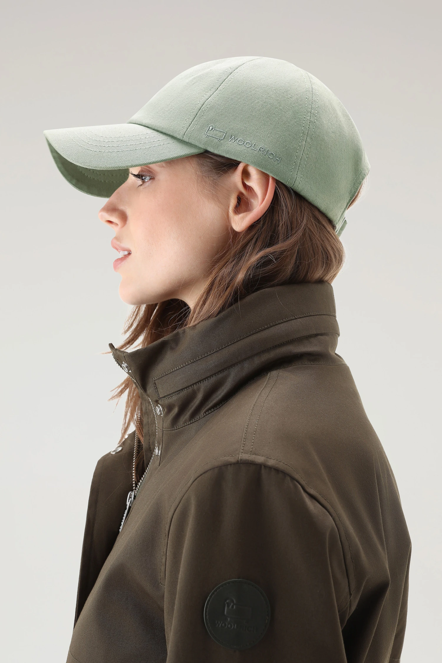 Woolrich Cappellino In Misto Cotone - Unisex - Verde 5 Woolrich Cappellino In Misto Cotone - Unisex - Verde - immagine 3