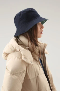 Woolrich Cappello Double Face In Puro Cotone - Unisex - Verde -Offerta Economica Vestiario CFWOAC0214MRUT3326 6588 5