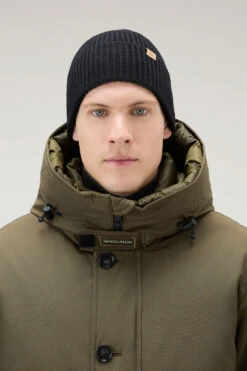 Woolrich Berretto A Costine In Pura Lana Vergine - Uomo - Nero -Offerta Economica Vestiario CFWOAC0233MRUF0428 100 3