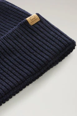 Woolrich Berretto A Costine In Pura Lana Vergine - Uomo - Blu 8 Woolrich Berretto A Costine In Pura Lana Vergine - Uomo - Blu -Offerta Economica Vestiario CFWOAC0233MRUF0428 3989A 2