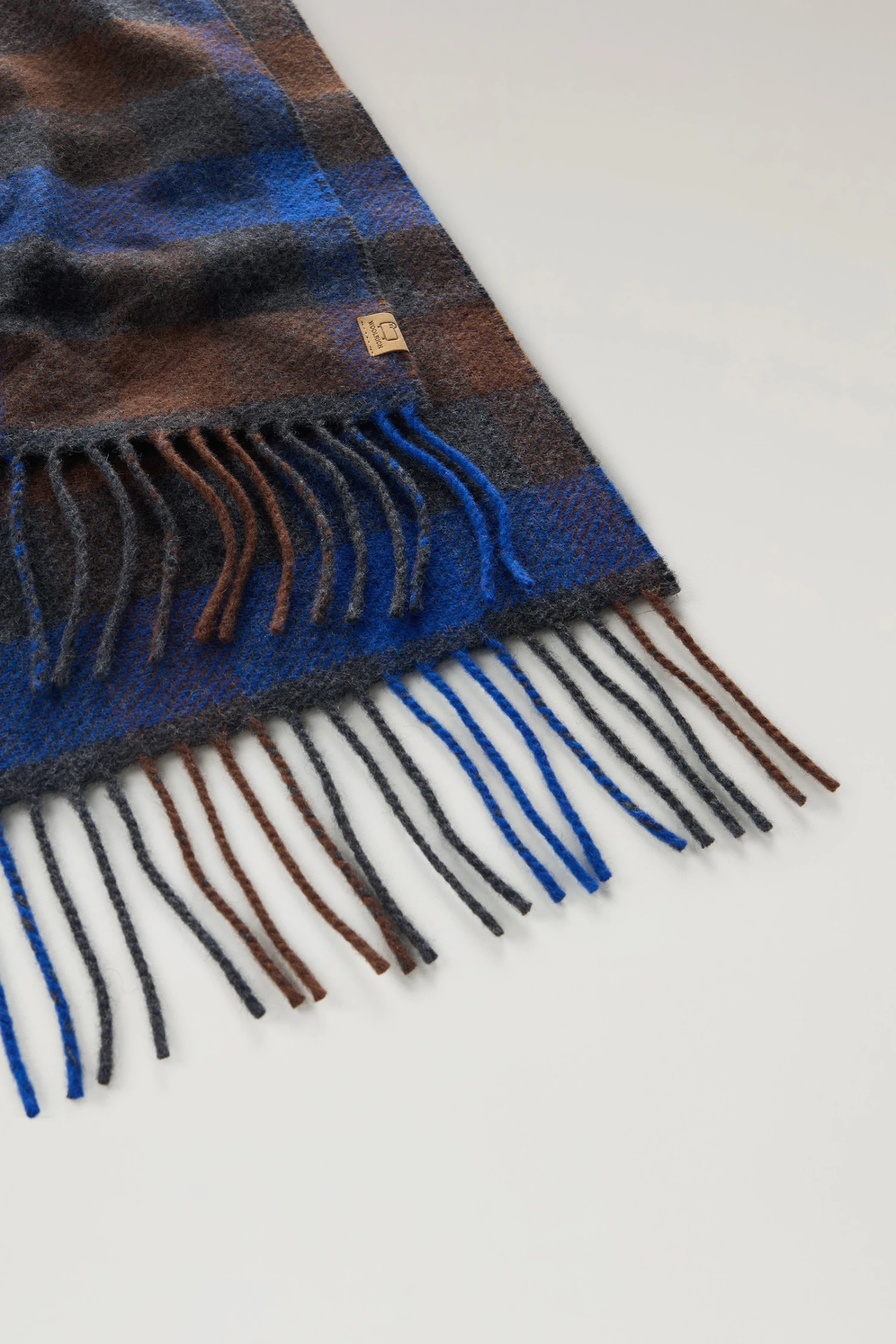 Woolrich Sciarpa A Quadri In Misto Lana - Uomo - Blu 5 Woolrich Sciarpa A Quadri In Misto Lana - Uomo - Blu - immagine 3