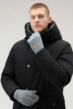 Woolrich Guanti A Costine In Pura Lana Vergine Merino - Uomo - Grigio -Offerta Economica Vestiario CFWOAC0236MRUF0428 117 3
