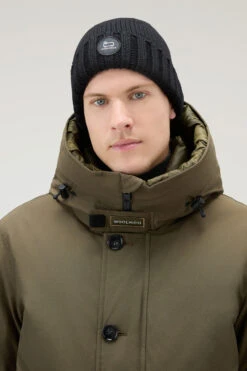Woolrich Berretto In Pura Lana Vergine Merino Con Logo - Uomo - Nero -Offerta Economica Vestiario CFWOAC0238MRUF0428 100 3