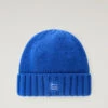 Woolrich Berretto In Pura Lana Vergine Merino Con Logo - Uomo - Blu -Offerta Economica Vestiario CFWOAC0238MRUF0428 31069