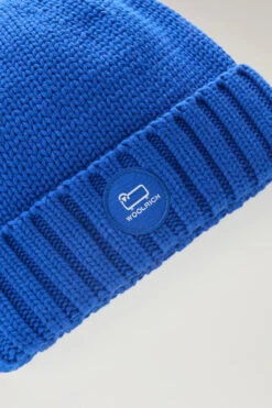 Woolrich Berretto In Pura Lana Vergine Merino Con Logo - Uomo - Blu 8 Woolrich Berretto In Pura Lana Vergine Merino Con Logo - Uomo - Blu -Offerta Economica Vestiario CFWOAC0238MRUF0428 31069 2