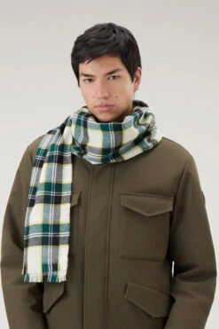 Woolrich Sciarpa A Quadri In Misto Lana E Cashmere - Uomo - Verde 9 Woolrich Sciarpa A Quadri In Misto Lana E Cashmere - Uomo - Verde -Offerta Economica Vestiario CFWOAC0246MRUT3537 6541 3