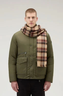 Woolrich Sciarpa A Quadri In Misto Lana E Cashmere - Uomo - Marrone -Offerta Economica Vestiario CFWOAC0246MRUT3537 7299 3