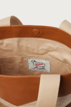 Borsa Tote In Puro Cotone Con Manici In Pelle - One Of These Days / Woolrich - Unisex - Beige -Offerta Economica Vestiario CFWOBA0043MRUT3612 839 6