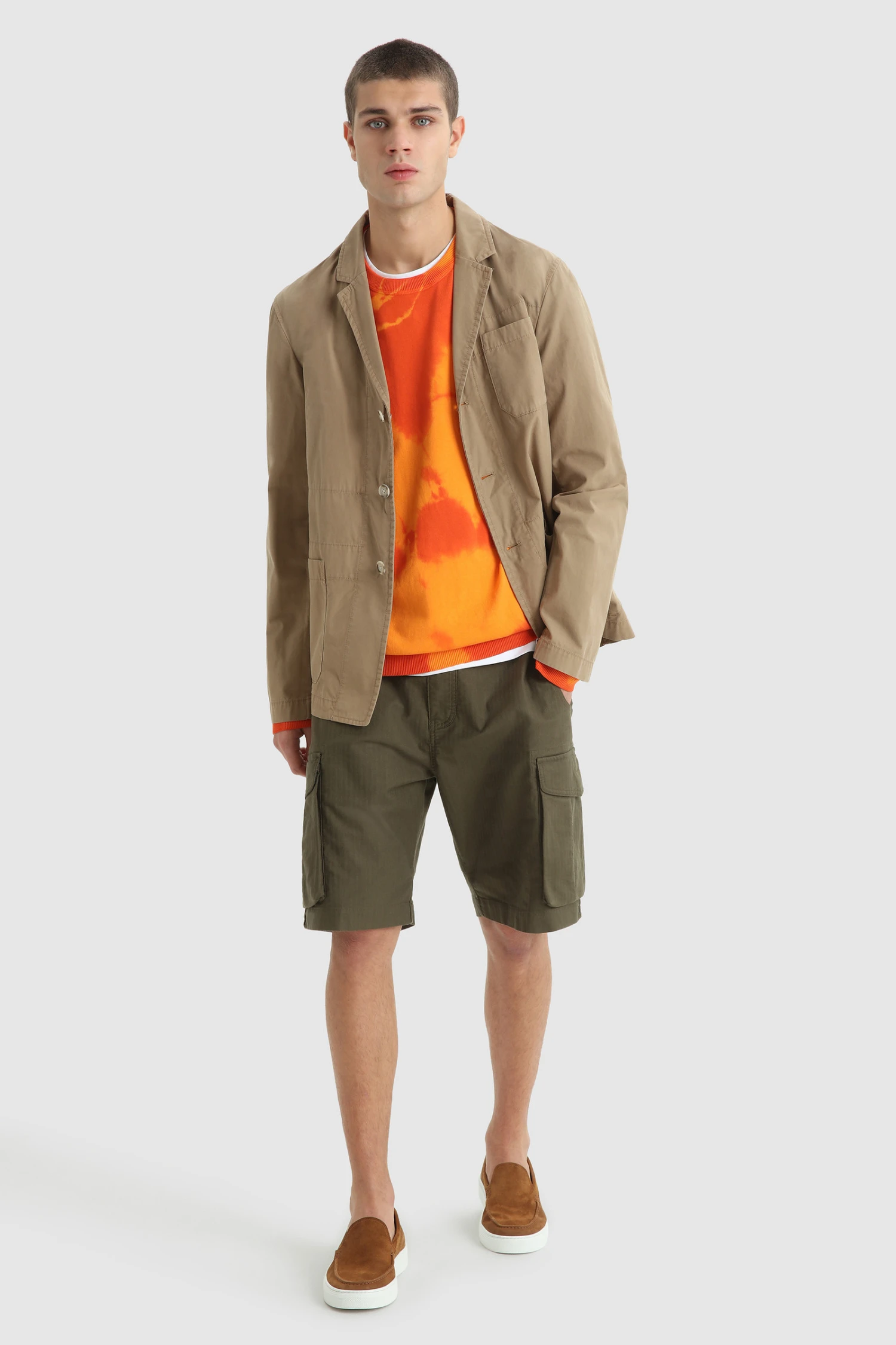 Woolrich Blazer Crew In Cotone Tinto In Capo - Uomo - Beige 4 Woolrich Blazer Crew In Cotone Tinto In Capo - Uomo - Beige - immagine 2