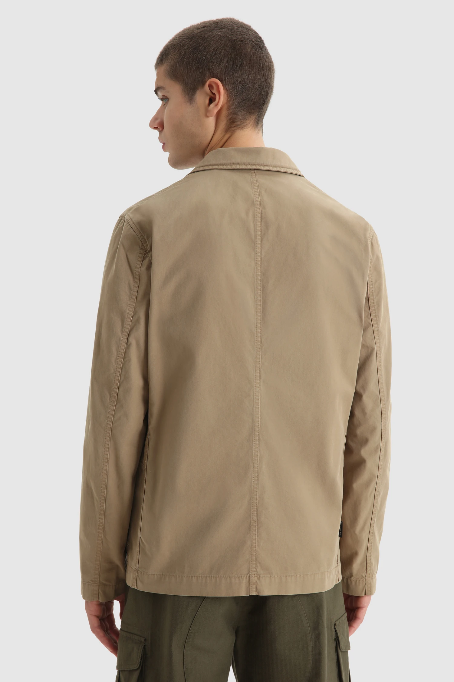 Woolrich Blazer Crew In Cotone Tinto In Capo - Uomo - Beige 5 Woolrich Blazer Crew In Cotone Tinto In Capo - Uomo - Beige - immagine 3