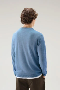 Woolrich Maglia Girocollo In Puro Cotone - Uomo - Blu 12 Woolrich Maglia Girocollo In Puro Cotone - Uomo - Blu -Offerta Economica Vestiario CFWOKN0213MRUF0615 31089 2