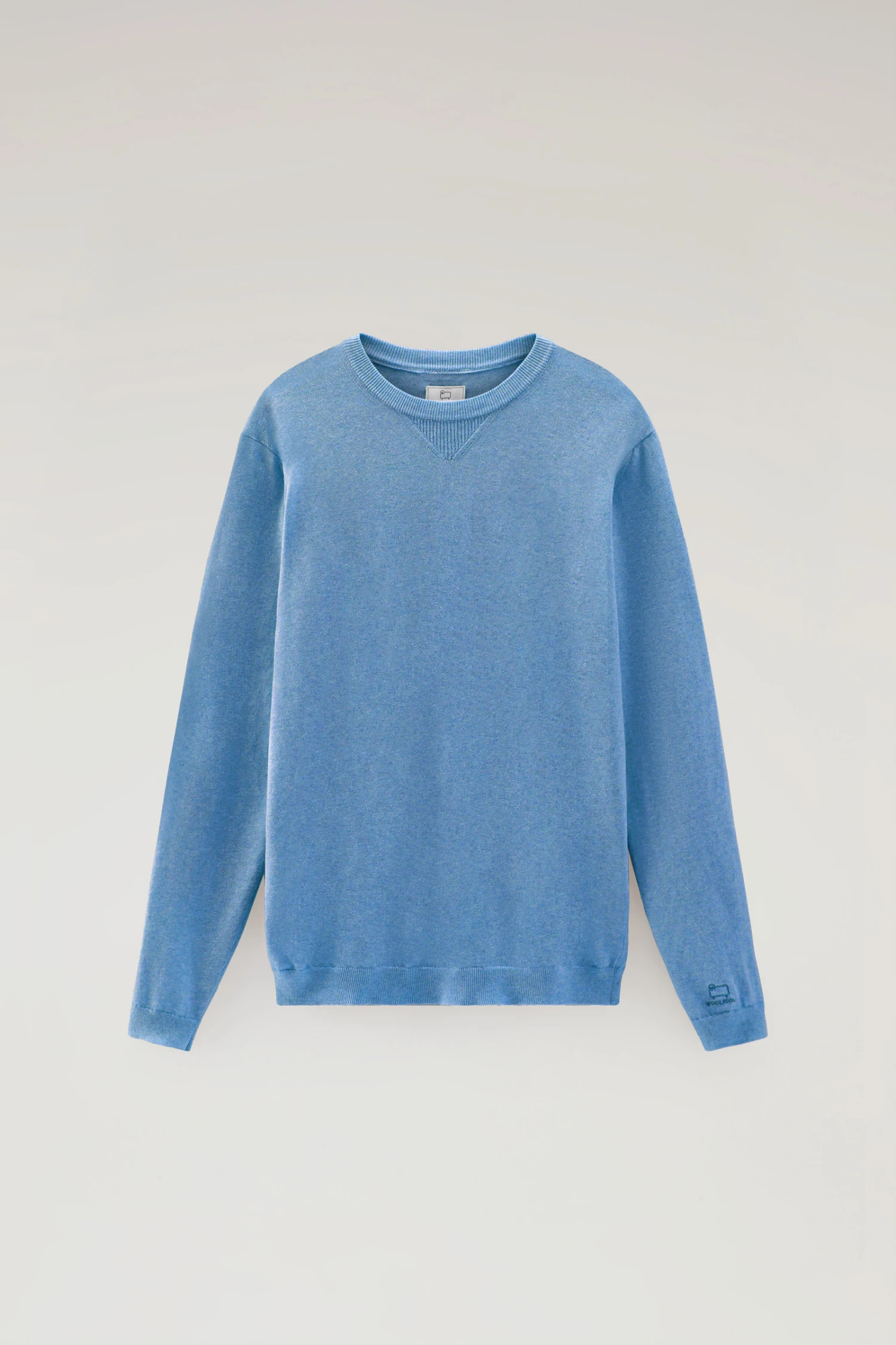 Woolrich Maglia Girocollo In Puro Cotone - Uomo - Blu 7 Woolrich Maglia Girocollo In Puro Cotone - Uomo - Blu - immagine 5