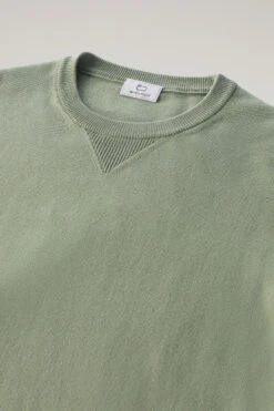 Woolrich Maglia Girocollo In Puro Cotone - Uomo - Verde -Offerta Economica Vestiario CFWOKN0213MRUF0615 614 5