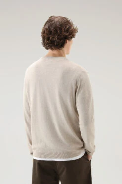Woolrich Maglia Girocollo In Puro Cotone - Uomo - Beige -Offerta Economica Vestiario CFWOKN0213MRUF0615 824 2