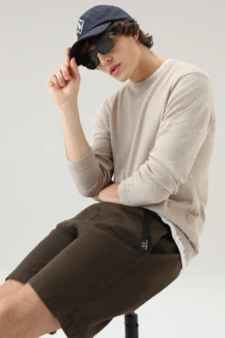 Woolrich Maglia Girocollo In Puro Cotone - Uomo - Beige -Offerta Economica Vestiario CFWOKN0213MRUF0615 824 3