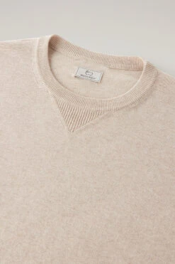 Woolrich Maglia Girocollo In Puro Cotone - Uomo - Beige -Offerta Economica Vestiario CFWOKN0213MRUF0615 824 5