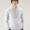 Woolrich Maglia Con Cappuccio In Puro Cotone - Uomo - Grigio -Offerta Economica Vestiario CFWOKN0221MRUF0615 117