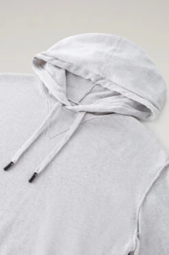 Woolrich Maglia Con Cappuccio In Puro Cotone - Uomo - Grigio -Offerta Economica Vestiario CFWOKN0221MRUF0615 117 5