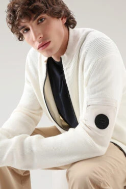 Woolrich Maglia In Puro Cotone Con Zip - Uomo - Bianco 14 Woolrich Maglia In Puro Cotone Con Zip - Uomo - Bianco -Offerta Economica Vestiario CFWOKN0228MRUF0615 8041 3