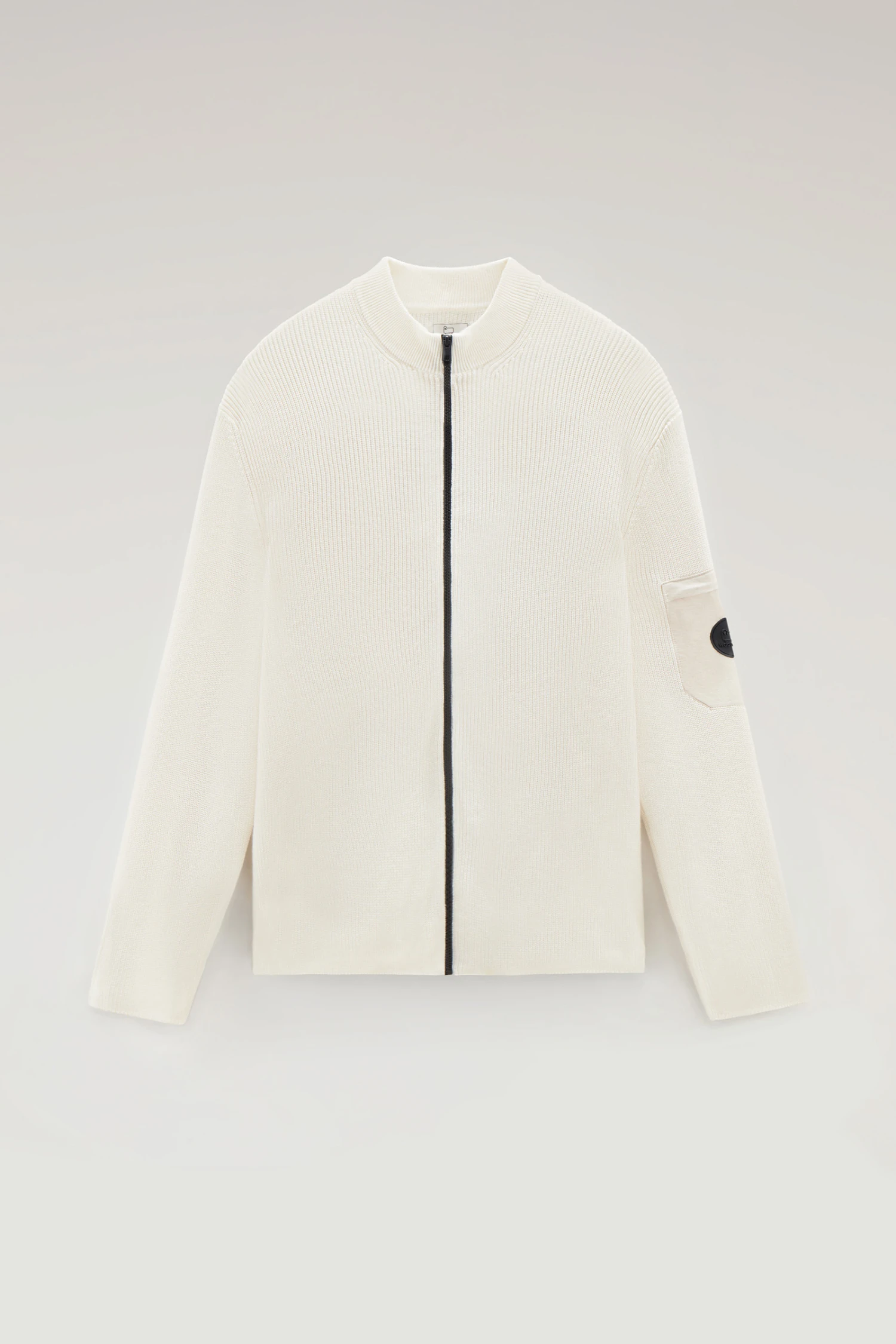 Woolrich Maglia In Puro Cotone Con Zip - Uomo - Bianco 7 Woolrich Maglia In Puro Cotone Con Zip - Uomo - Bianco - immagine 5