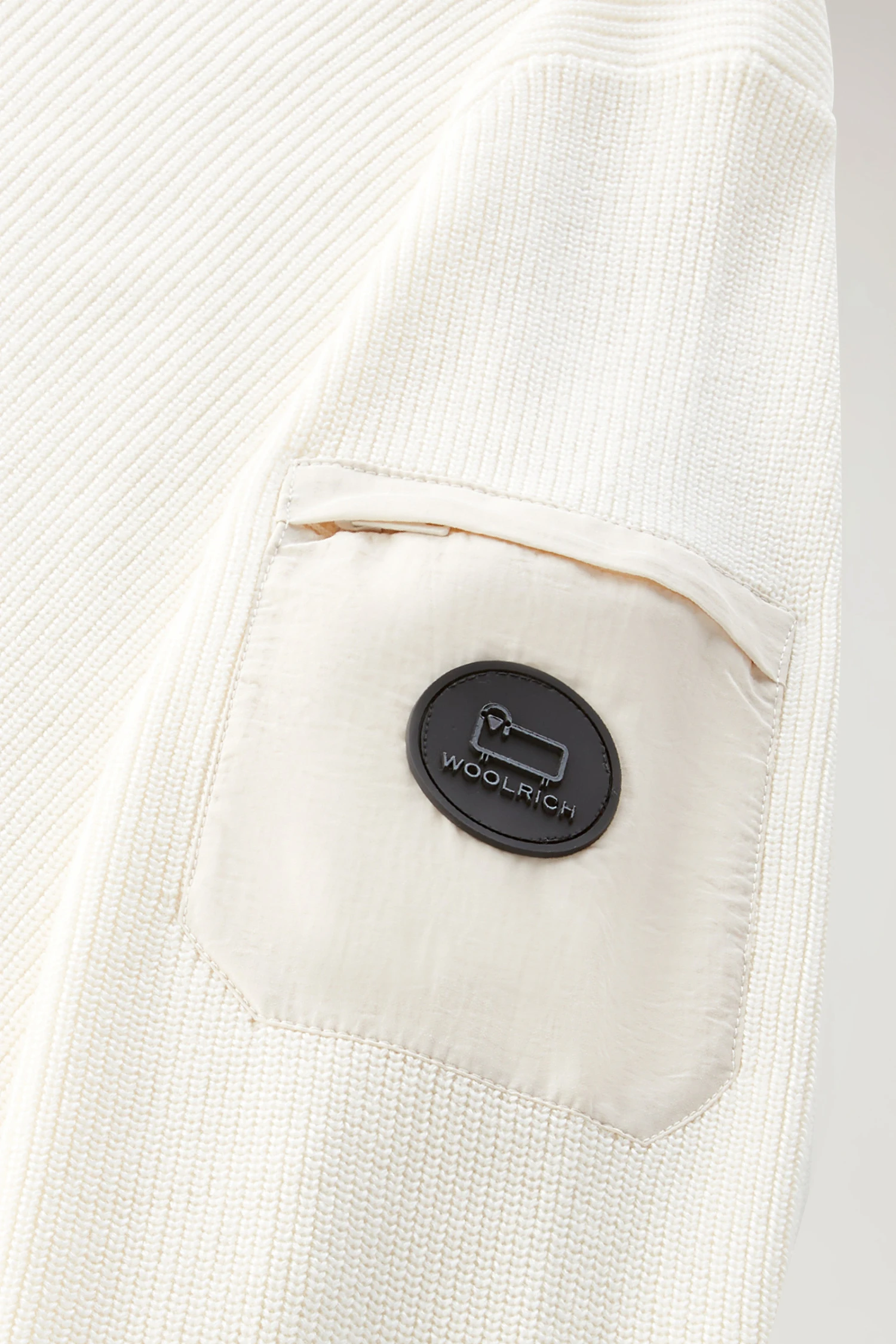 Woolrich Maglia In Puro Cotone Con Zip - Uomo - Bianco 9 Woolrich Maglia In Puro Cotone Con Zip - Uomo - Bianco - immagine 7