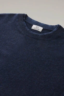 Woolrich Maglia Girocollo In Misto Lana Merino - Uomo - Blu -Offerta Economica Vestiario CFWOKN0230MRUF0706 3989 5