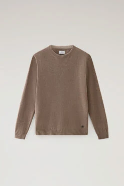 Woolrich Maglia Girocollo In Misto Lana Merino - Uomo - Marrone -Offerta Economica Vestiario CFWOKN0230MRUF0706 642 4