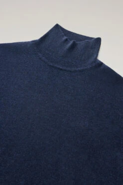 Woolrich Maglione A Collo Alto In Misto Lana Merino - Uomo - Blu -Offerta Economica Vestiario CFWOKN0231MRUF0706 3989 5