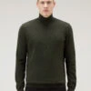 Woolrich Maglione A Collo Alto In Misto Lana Merino - Uomo - Verde -Offerta Economica Vestiario CFWOKN0231MRUF0706 614