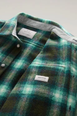 Woolrich Giacca A Camicia Alaskan A Quadri In Misto Lana Italiana Riciclata - Uomo - Verde -Offerta Economica Vestiario CFWOOS0065MRUT3093 6601 4