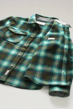 Woolrich Giacca A Camicia Alaskan A Quadri In Misto Lana Italiana Riciclata - Uomo - Verde -Offerta Economica Vestiario CFWOOS0065MRUT3093 6601 5