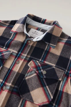 Woolrich Giacca A Camicia Alaskan A Quadri In Misto Lana Italiana Riciclata - Uomo - Beige -Offerta Economica Vestiario CFWOOS0065MRUT3093 8301 5