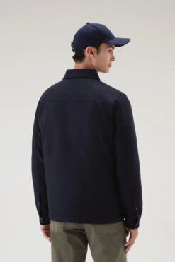 Woolrich Giacca A Camicia Imbottita Alaskan In Misto Lana Italiana Riciclata - Uomo - Blu -Offerta Economica Vestiario CFWOOS0066MRUT3190 3989 2
