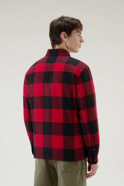 Woolrich Giacca A Camicia Imbottita Alaskan A Quadri In Misto Lana Italiana Riciclata - Uomo - Rosso -Offerta Economica Vestiario CFWOOS0067MRUT3046 5321 2