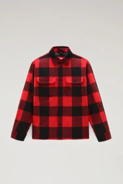 Woolrich Giacca A Camicia Imbottita Alaskan A Quadri In Misto Lana Italiana Riciclata - Uomo - Rosso -Offerta Economica Vestiario CFWOOS0067MRUT3046 5321 4