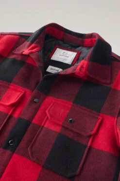Woolrich Giacca A Camicia Imbottita Alaskan A Quadri In Misto Lana Italiana Riciclata - Uomo - Rosso -Offerta Economica Vestiario CFWOOS0067MRUT3046 5321 5