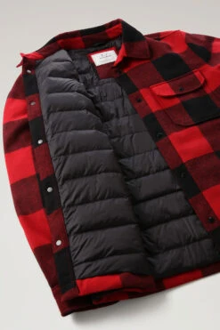 Woolrich Giacca A Camicia Imbottita Alaskan A Quadri In Misto Lana Italiana Riciclata - Uomo - Rosso -Offerta Economica Vestiario CFWOOS0067MRUT3046 5321 9