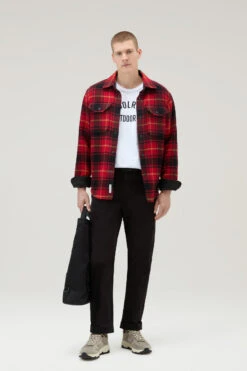 Woolrich Giacca A Camicia Alaskan A Quadri In Misto Lana Doppiata - Uomo - Rosso -Offerta Economica Vestiario CFWOOS0068MRUT3121 5329 3