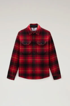 Woolrich Giacca A Camicia Alaskan A Quadri In Misto Lana Doppiata - Uomo - Rosso -Offerta Economica Vestiario CFWOOS0068MRUT3121 5329 4