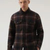 Woolrich Giacca A Camicia Alaskan A Quadri In Misto Lana Doppiata - Uomo - Marrone