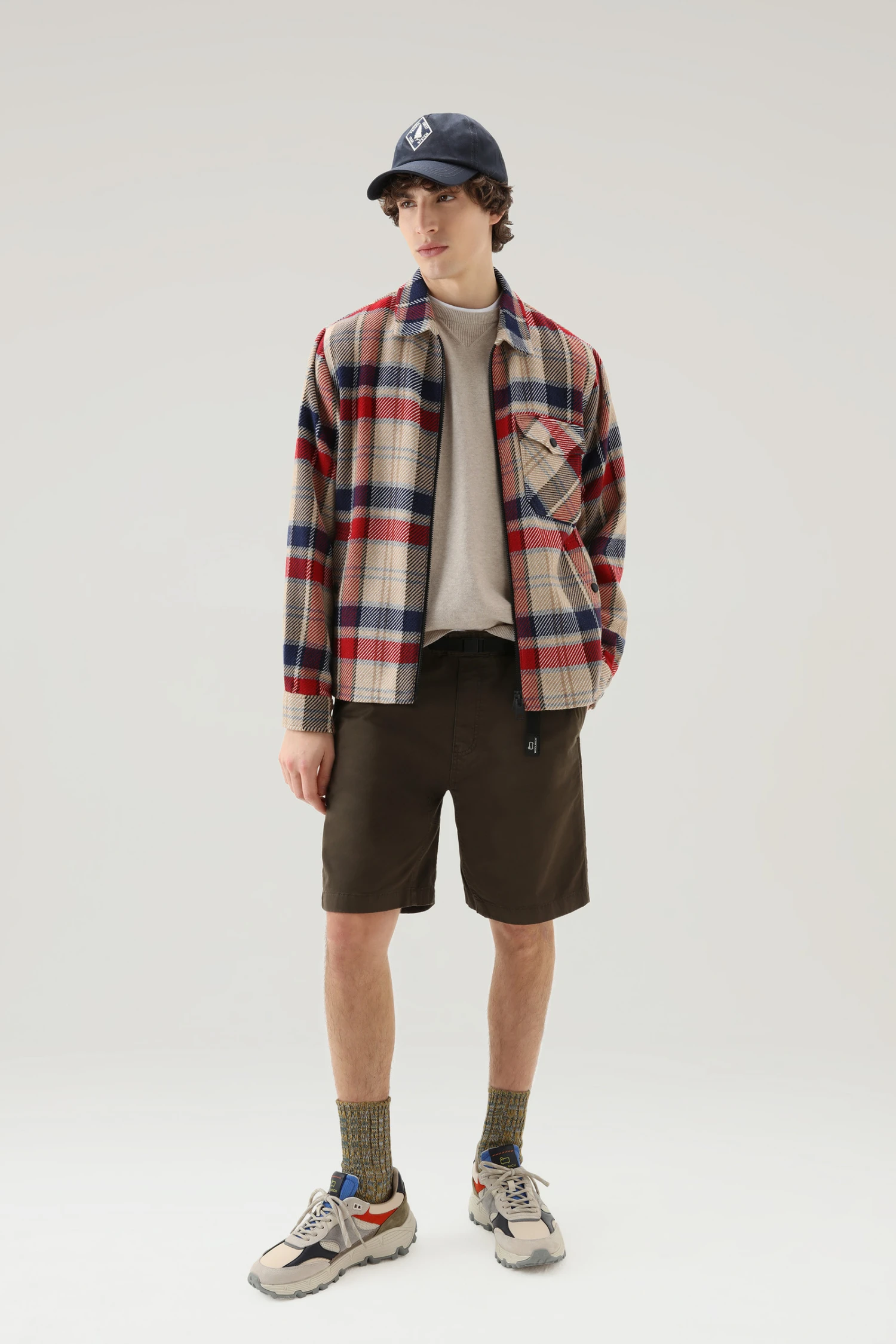 Woolrich Giacca A Camicia Timber A Quadri In Tessuto Manteco Misto Lana E Cotone - Uomo - Rosso 4 Woolrich Giacca A Camicia Timber A Quadri In Tessuto Manteco Misto Lana E Cotone - Uomo - Rosso - immagine 2