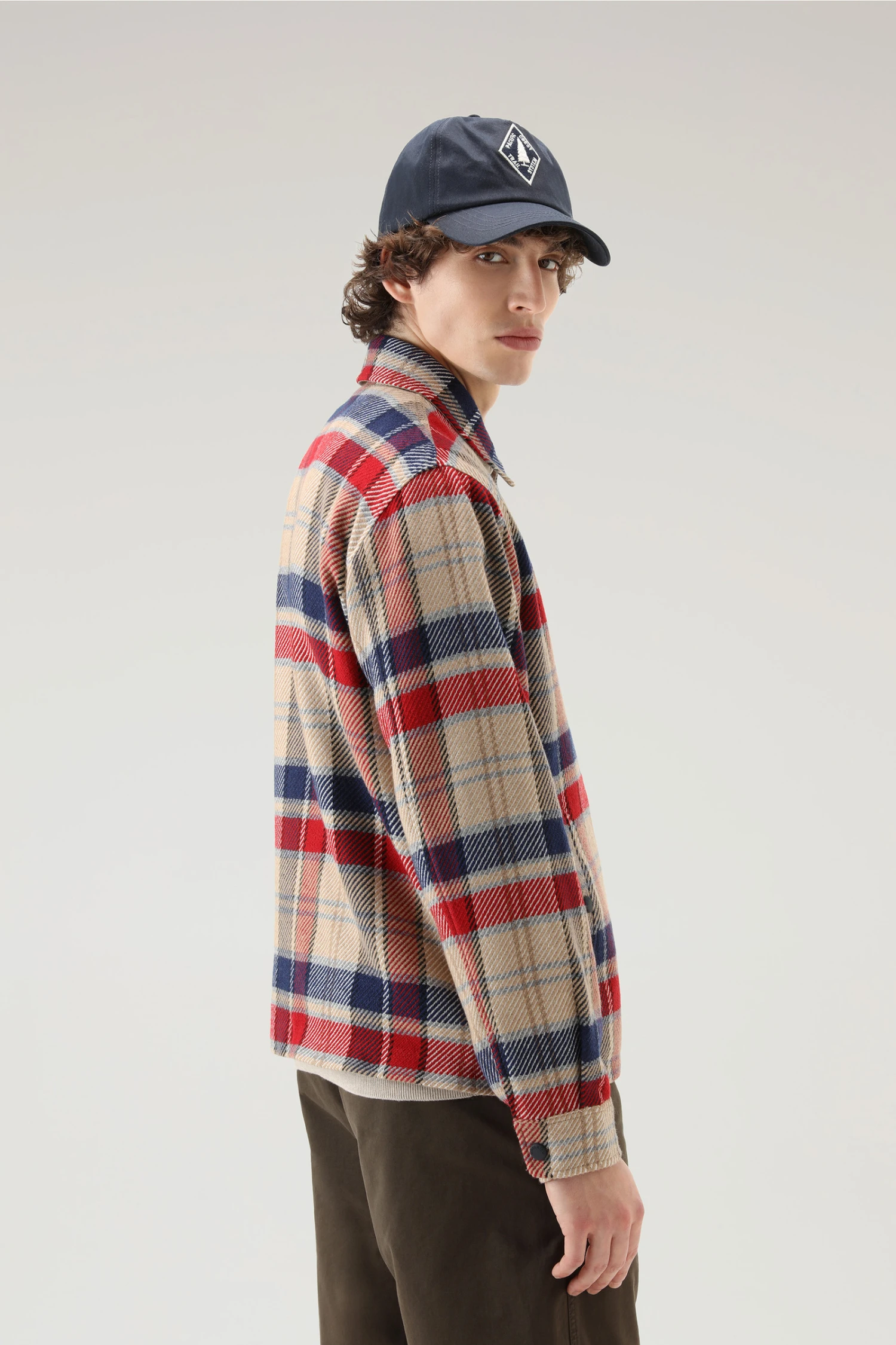 Woolrich Giacca A Camicia Timber A Quadri In Tessuto Manteco Misto Lana E Cotone - Uomo - Rosso 5 Woolrich Giacca A Camicia Timber A Quadri In Tessuto Manteco Misto Lana E Cotone - Uomo - Rosso - immagine 3