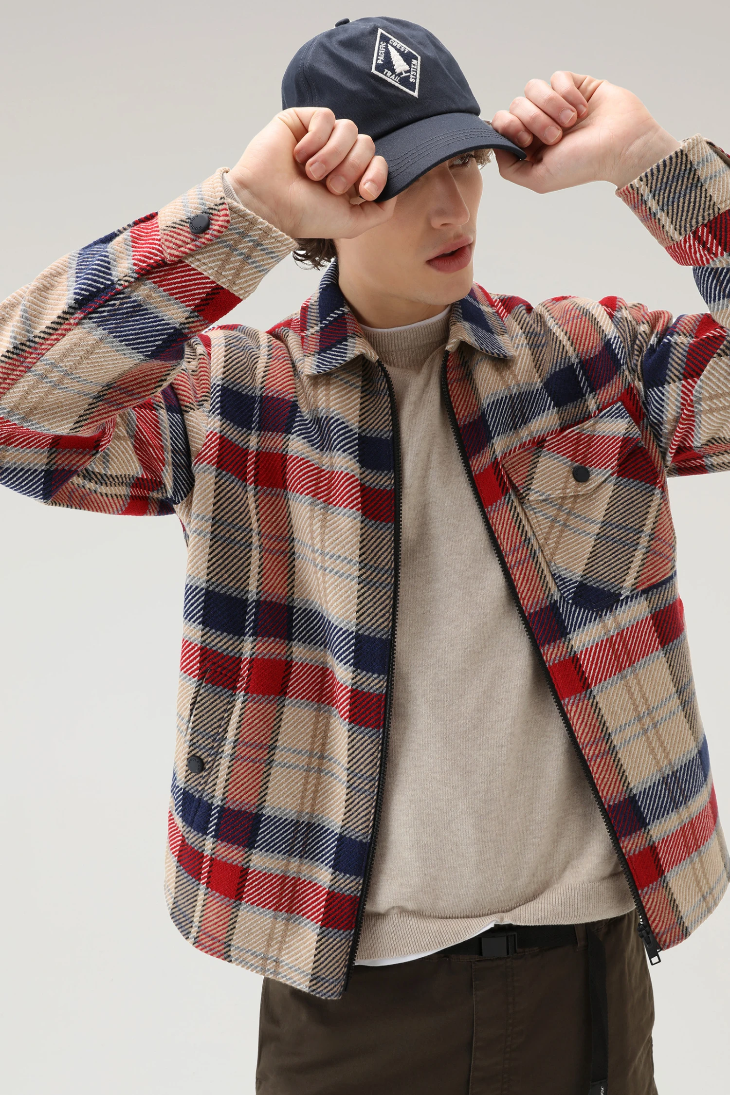 Woolrich Giacca A Camicia Timber A Quadri In Tessuto Manteco Misto Lana E Cotone - Uomo - Rosso 6 Woolrich Giacca A Camicia Timber A Quadri In Tessuto Manteco Misto Lana E Cotone - Uomo - Rosso - immagine 4