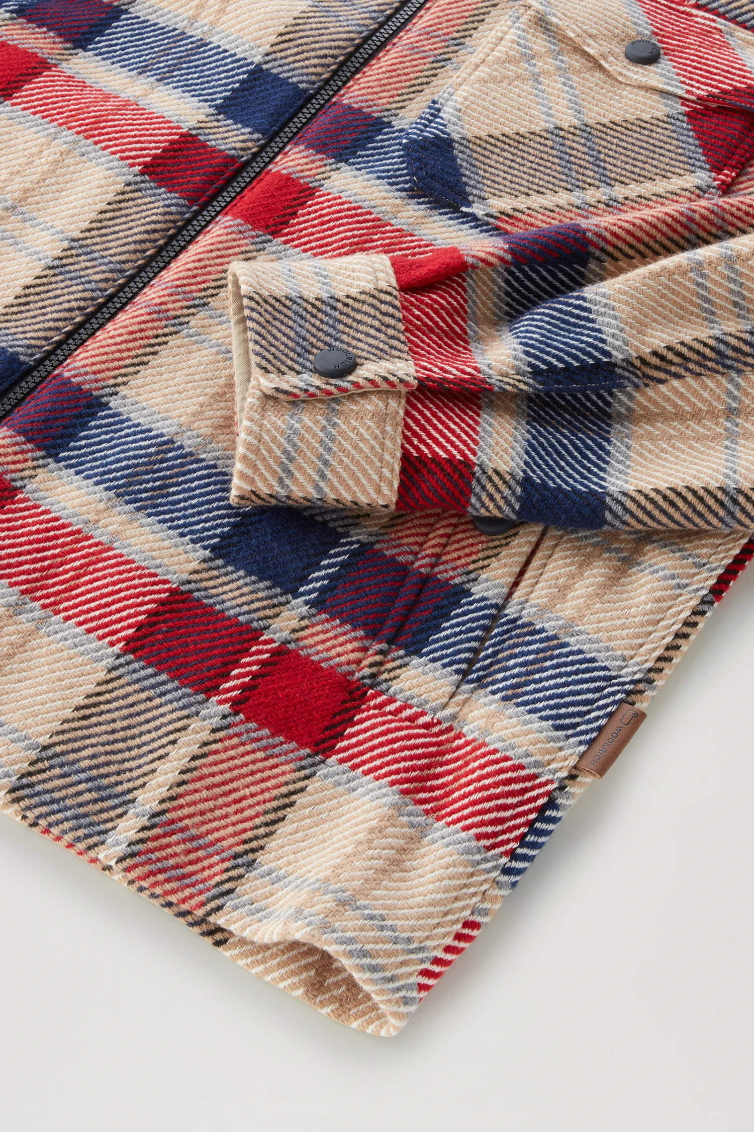 Woolrich Giacca A Camicia Timber A Quadri In Tessuto Manteco Misto Lana E Cotone - Uomo - Rosso 9 Woolrich Giacca A Camicia Timber A Quadri In Tessuto Manteco Misto Lana E Cotone - Uomo - Rosso - immagine 7