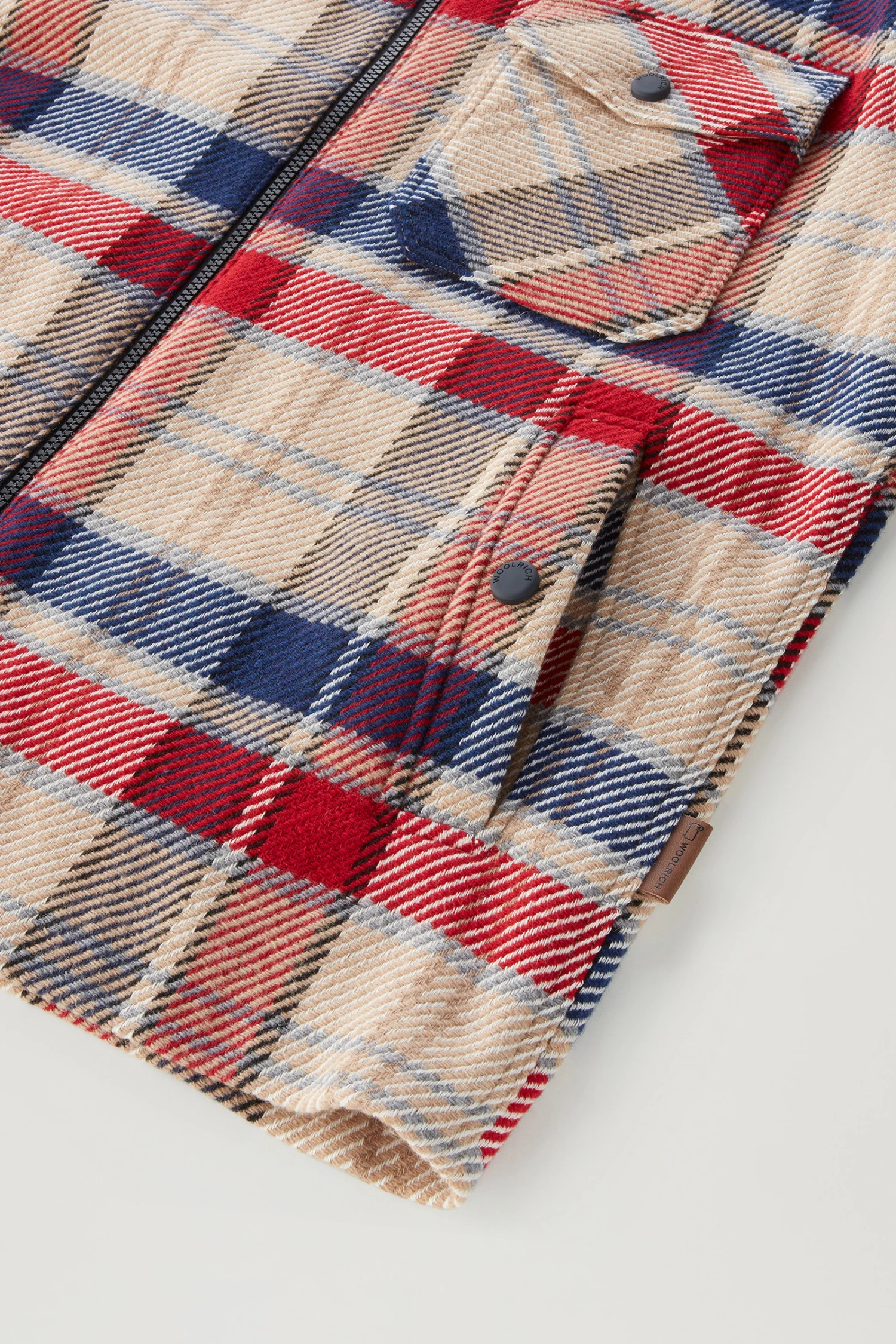 Woolrich Giacca A Camicia Timber A Quadri In Tessuto Manteco Misto Lana E Cotone - Uomo - Rosso 10 Woolrich Giacca A Camicia Timber A Quadri In Tessuto Manteco Misto Lana E Cotone - Uomo - Rosso - immagine 8