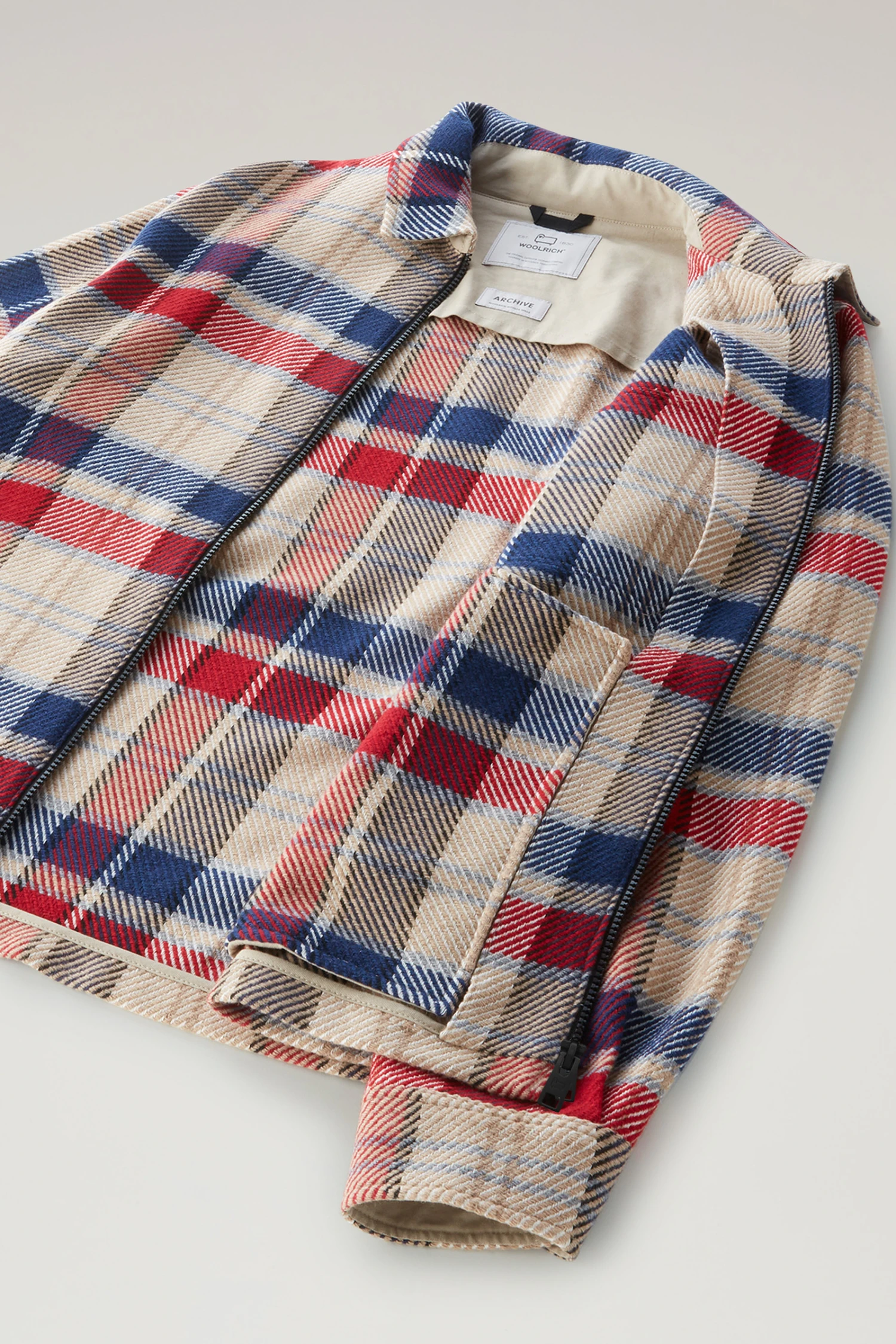 Woolrich Giacca A Camicia Timber A Quadri In Tessuto Manteco Misto Lana E Cotone - Uomo - Rosso 11 Woolrich Giacca A Camicia Timber A Quadri In Tessuto Manteco Misto Lana E Cotone - Uomo - Rosso - immagine 9