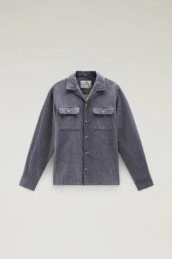 Woolrich Giacca A Camicia In Misto Cotone E Lino - Uomo - Blu -Offerta Economica Vestiario CFWOOS0078MRUT3373 31016 4
