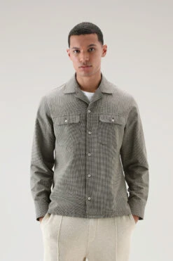 Woolrich Giacca A Camicia In Misto Cotone E Lino - Uomo - Marrone