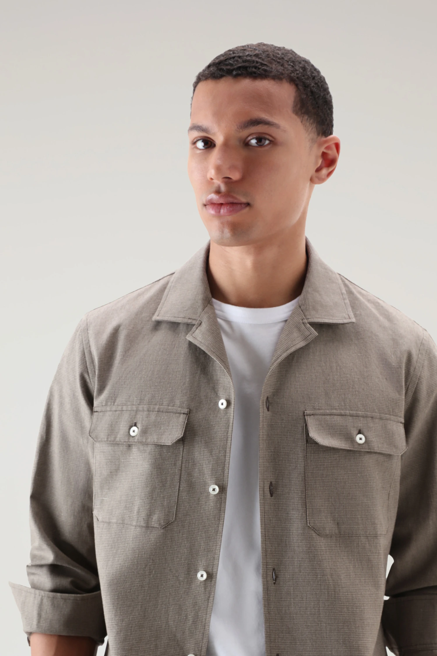 Woolrich Giacca A Camicia In Misto Cotone E Lino - Uomo - Marrone 6 Woolrich Giacca A Camicia In Misto Cotone E Lino - Uomo - Marrone - immagine 4