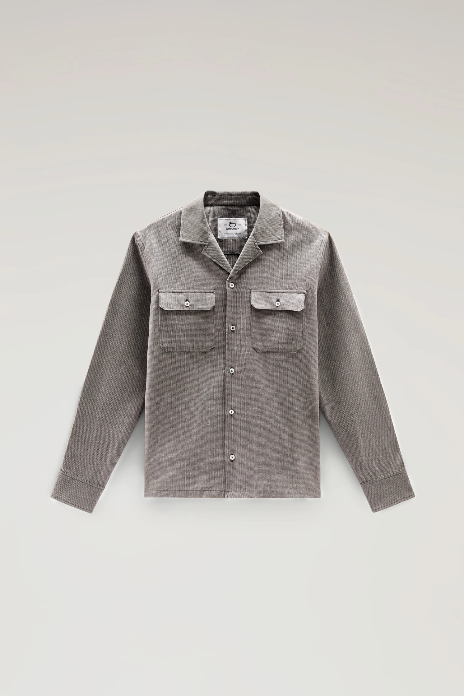 Woolrich Giacca A Camicia In Misto Cotone E Lino - Uomo - Marrone 7 Woolrich Giacca A Camicia In Misto Cotone E Lino - Uomo - Marrone - immagine 5